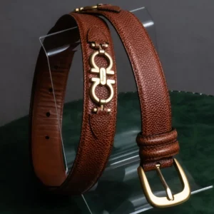 Salvatore Ferragamo Gancini Leather Belt
